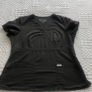 Greys Anatomy L scrub top Black